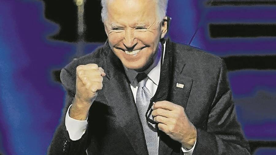 Biden (en la foto celebrando su victoria) ha apelado a recuperar la unidad. FOTO: EFE