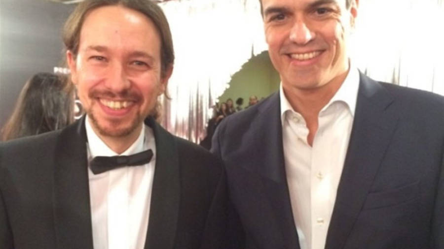 Pablo Iglesias y Pedro Sánchez / ACADEMIA DE CINE