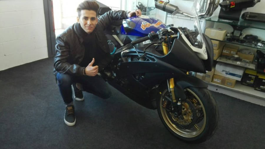 En la imagen el joven piloto de Alcanar Marc Alcoba, una gran promesa del motociclismo. Foto: cedida