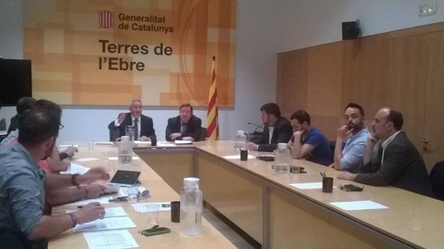Reunió celebrada a la Delegació del Govern a Tortosa. Foto: Generalitat