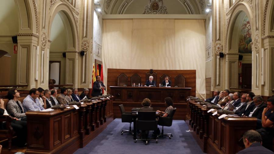 Pleno de la Diputació de Tarragona, celebrado esta mañana.