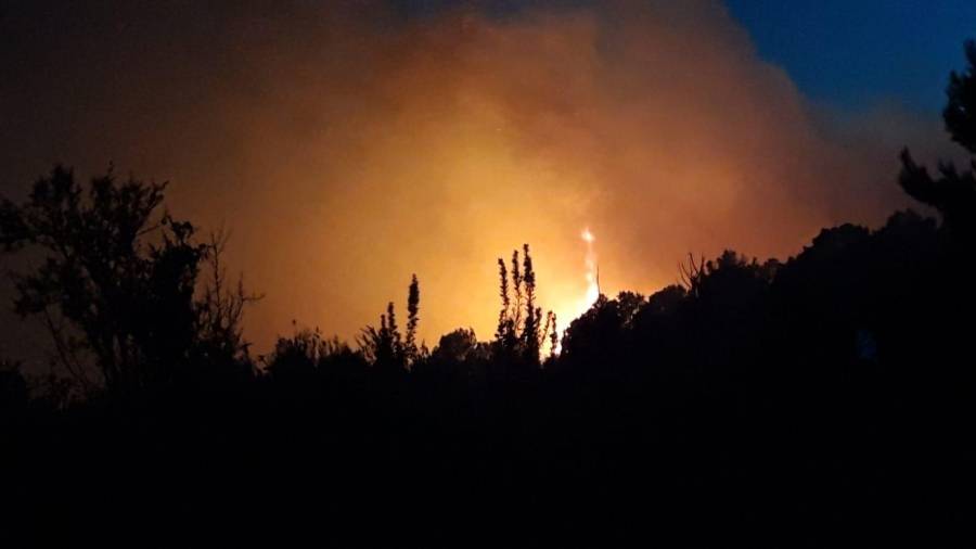 Imatge de l'incendi de Tortosa. Foto: Ajuntament de Tortosa