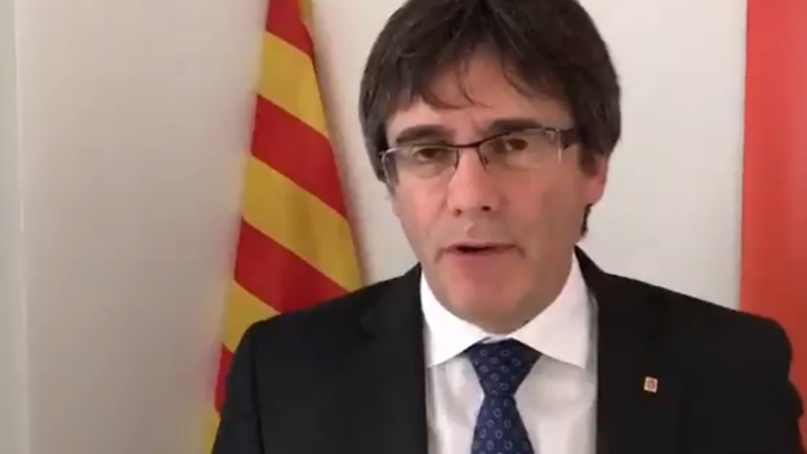 Captura de pantalla del vídeo de Carles Puigdemont dirigido a la Colla Vella.