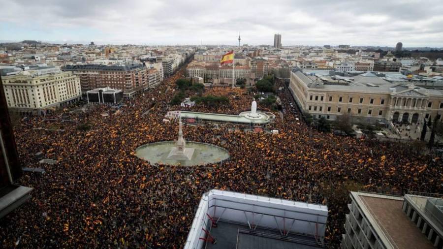 Segons la Delegació del Govern de Madrid eren 45.000. Segons els organitzadors, 200.000. EFE