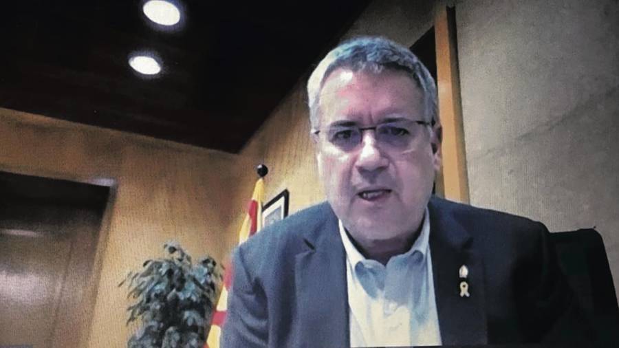 El alcalde de Tarragona, Pau Ricomà, en un momento de la entrevista que se realizó el viernes de forma telemática. FOTO: O.S.EL ALCALDE, PAU RICOMÀ. FOTO: DT