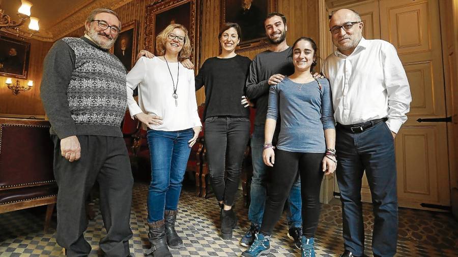 Joan Martínez, Sonsoles Martín, Alba García, Oscar Aguirre, Cristina López y Francesc Roca. FOTO: Pere Ferré