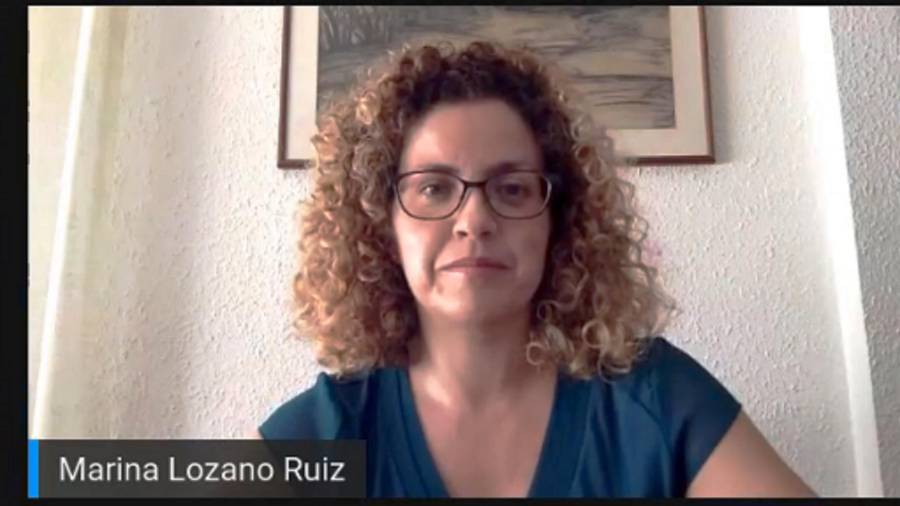 Jordi Serrallonga moderó el encuentro virtual con la investigadora del IPHES Marina Lozano. FOTO: S. FORNÓS