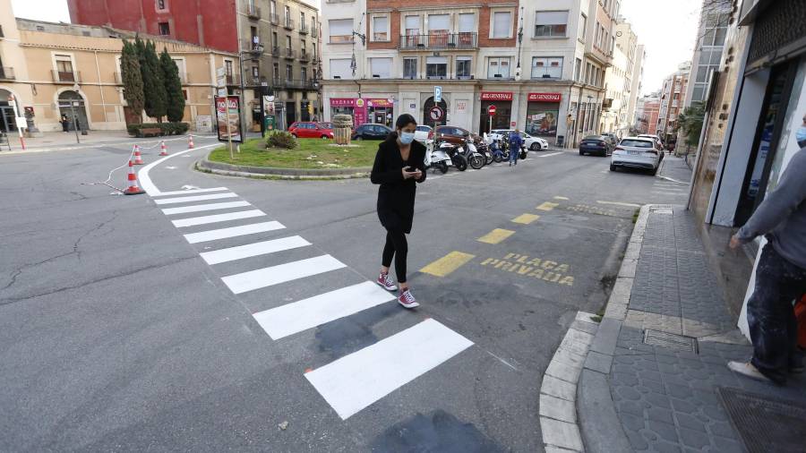 El nuevo vial para peatones desde la calle Gasòmetre. FOTO: PERE FERRÉ