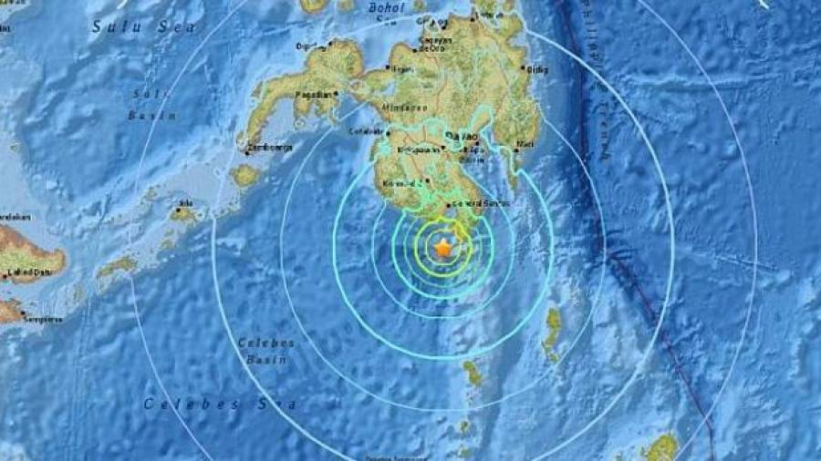 Epicentro del anterior terremoto que sacudió a Filipinas, en 2017
