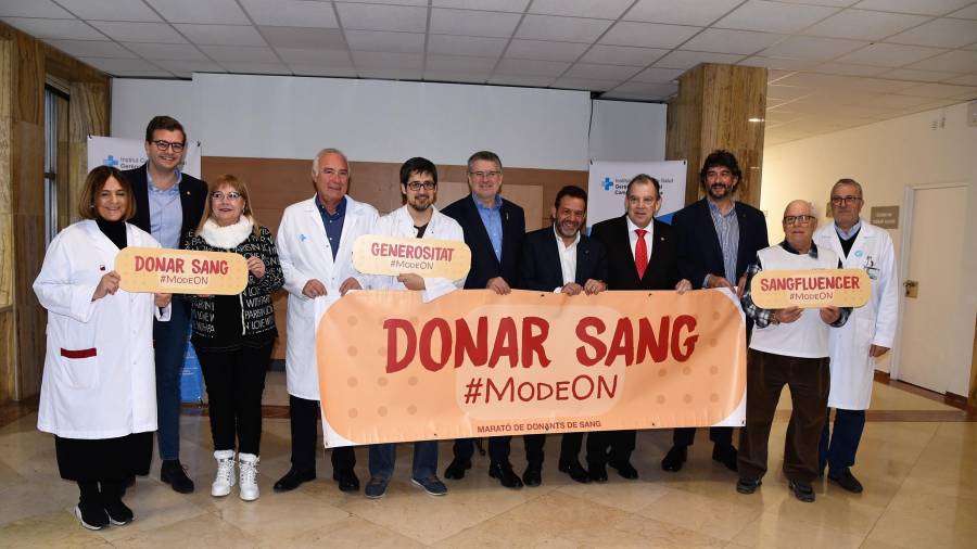 Imagen del inicio de la campaña de donación de sangre en Tarragona. Cedida