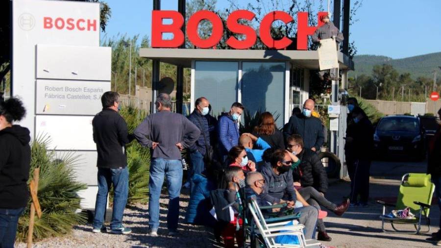 Una de las protestas de los trabajadores de la Bosch.