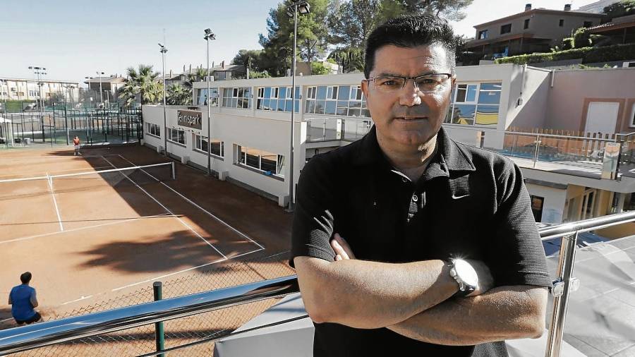 Pere Ll. Bergadà en el Tennis Park, que ahora es propiedad del CT Tarragona. FOTO: Pere Ferré