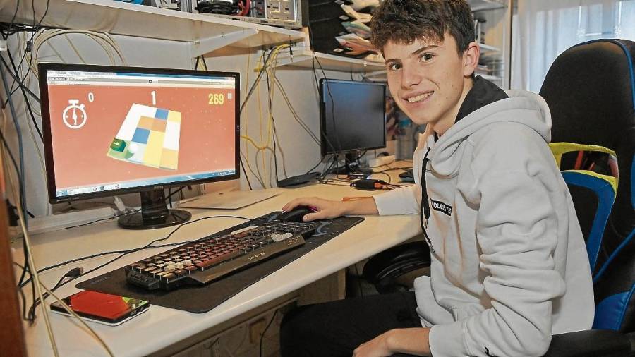 Marc Mas Vidal és el jove creador del videojoc de trencaclosques Cubbing. FOTO: Alfredo González