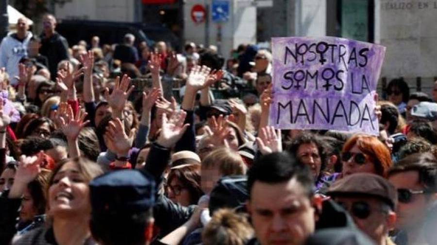 Imagen de archivo de una manifestación contra La Manada. EFE