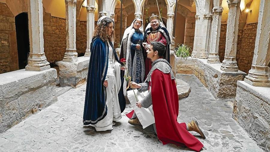 Els protagonistes de la Setmana Medieval de Montblanc d’enguany: Sant Jordi i la Princesa. FOTO: Alba Tudó
