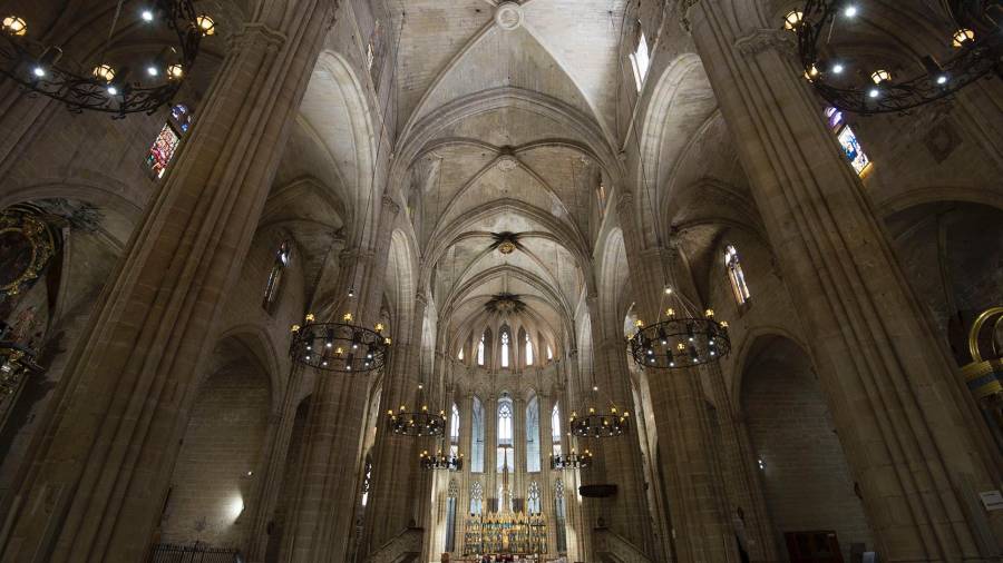 Imatge de la nova il·luminació de la Catedral de Tortosa. Joan Revillas