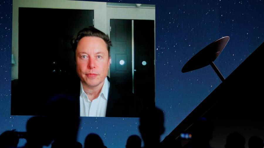 El multimillonario de origen sudafricano Elon Musk, en una comunicación telemática durante el Mobile de 2021 en Barcelona.FOTO: EFE