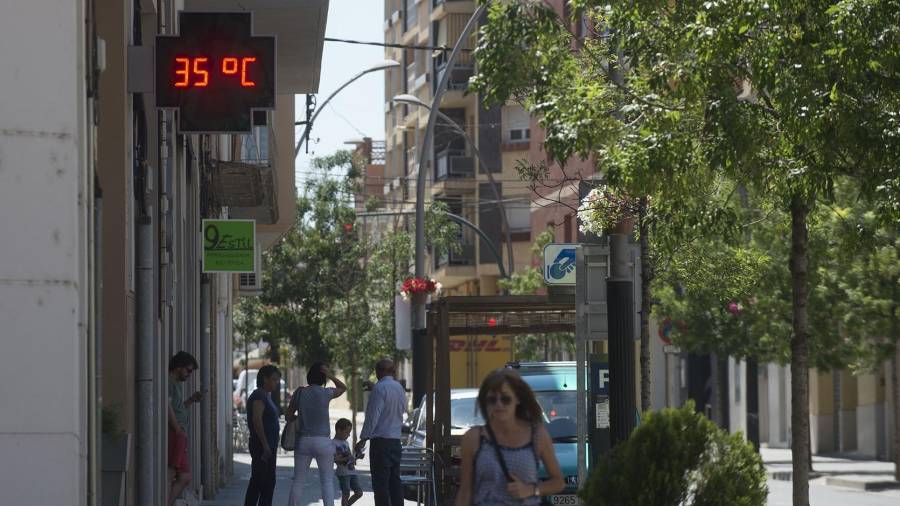 Las temperatiuras en Móra d'Ebre ya casi han alcanzado los 40 grados. Foto: Joan Revillas