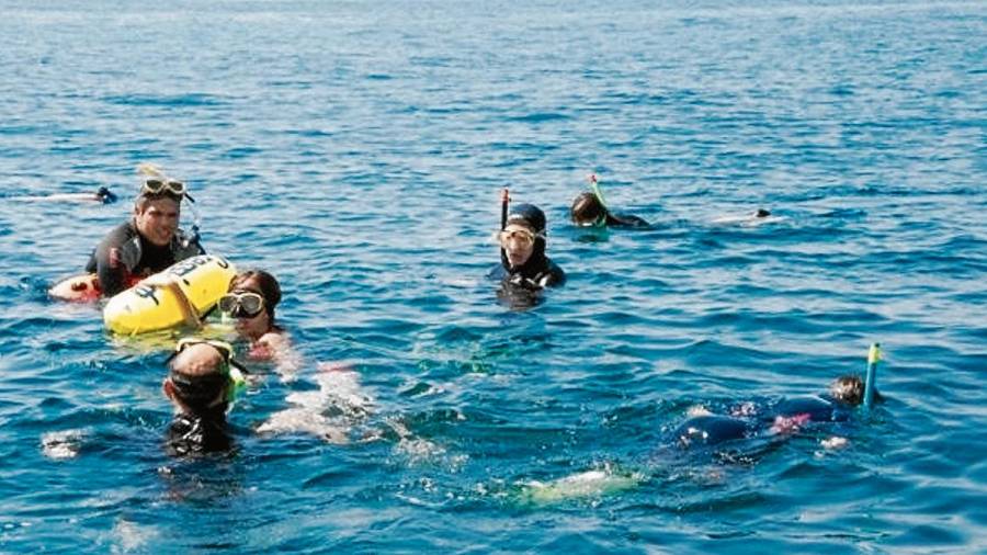 La visita a la reserva marina de Masia Blanca de Coma-ruga sólo está permitida con snorkel. FOTO: DT