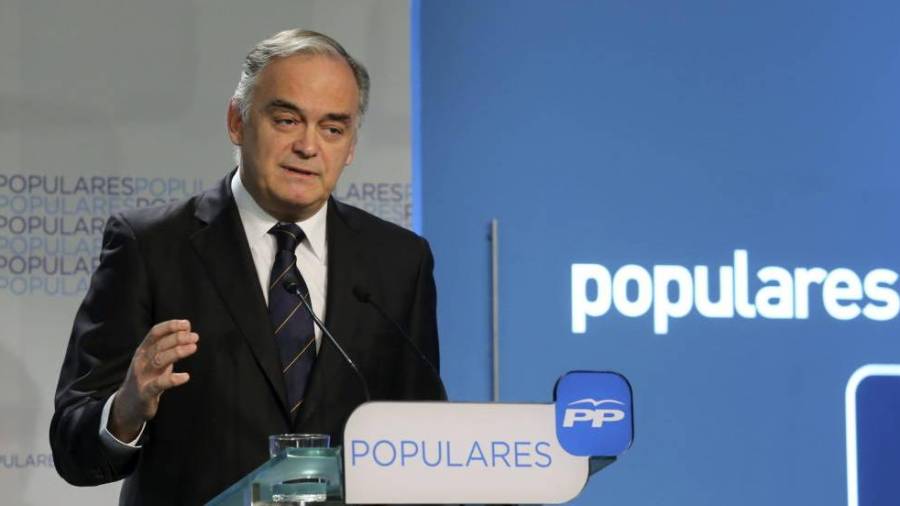 El portavoz del Partido Popular y vicepresidente primero del Grupo PPE en el Parlamento Europeo, Esteban González Pons. FOTO: EFE