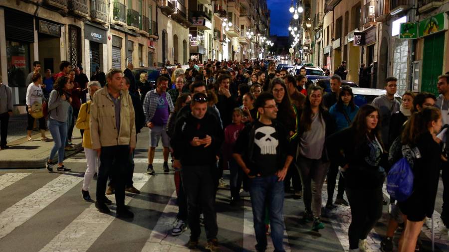 Protesta por las calles de Tarragona.