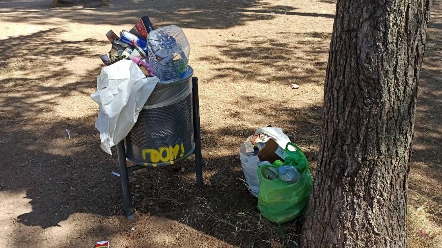 El partido socialista denuncia la dejadez del parque de Mas Iglesias de Reus. FOTO: Cedida