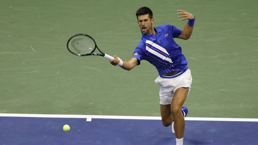 Djokovic, descalificado del US Open. Foto: EFE
