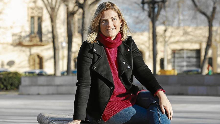La candidata de ERC, Raquel Sans, el pasado lunes en la Plaça dels Carros de Tarragona. FOTO: Pere Ferré