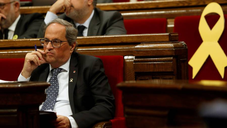El president de la Generalitat, Quim Torra. Foto: EFE