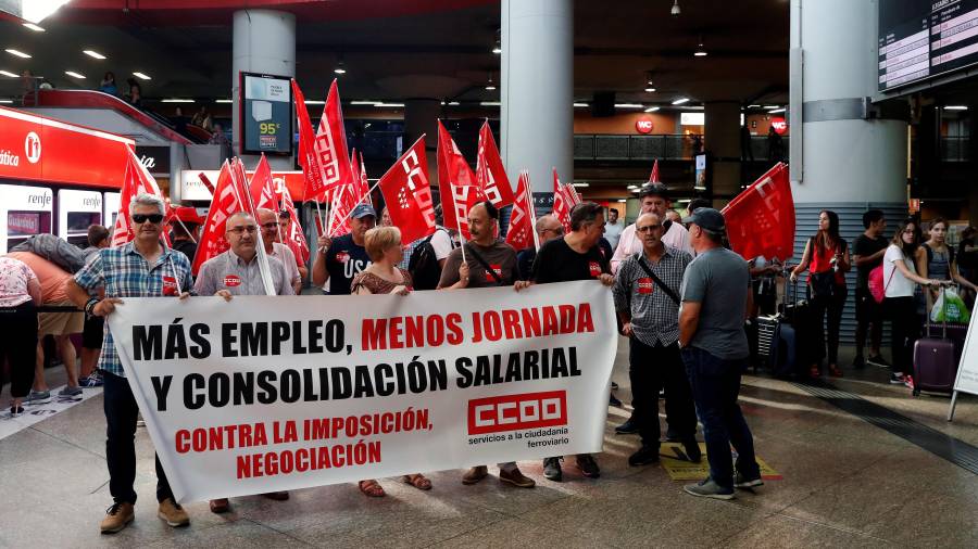 Imagen de la huelga en Madrid. Foto: EFE
