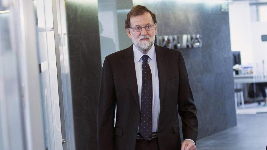 Fotografía facilitada por el PP, del jefe del Ejecutivo y presidente del PP, Mariano Rajoy. Foto: EFE