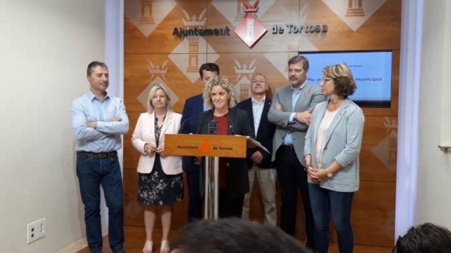 Imatge de la presentació del nou equip de govern de Tortosa. FOTO: M.P.