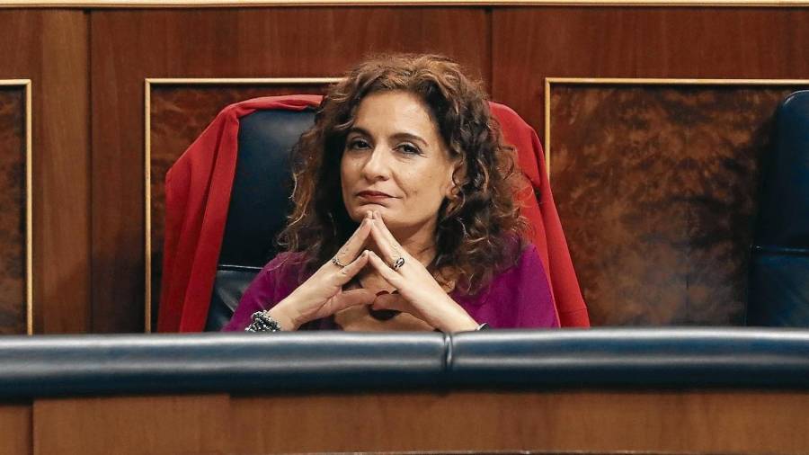 La ministra de Hacienda, María Jesús Montero, la semana pasada en el Congreso. FOTO: EFE