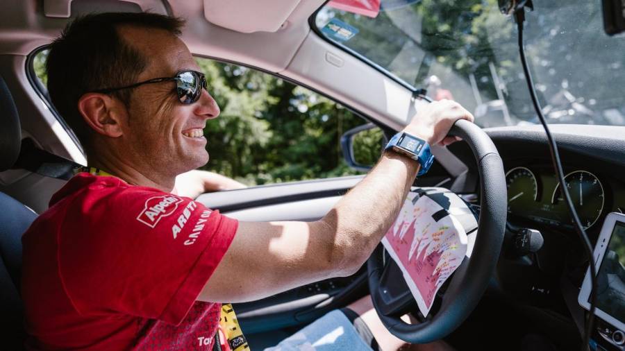 Xavi Florencio vive su primer Tour como director deportivo tras haber disputado dos como ciclista. FOTO: Kathrin Schafbauer /Katusha-Alpecin
