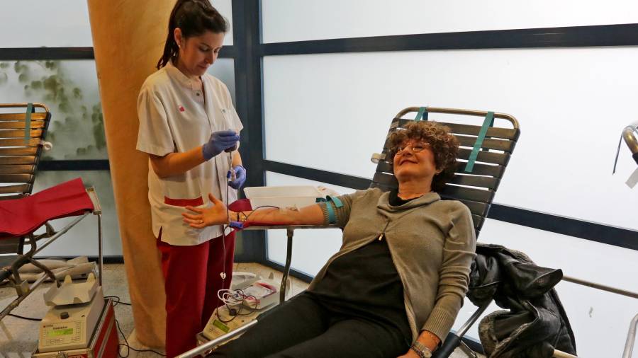 Imagen de una jornada de donación de sangre. El viernes se llevará a cabo en el Col.legi d'Advocats. Foto: Lluís Milián/DT