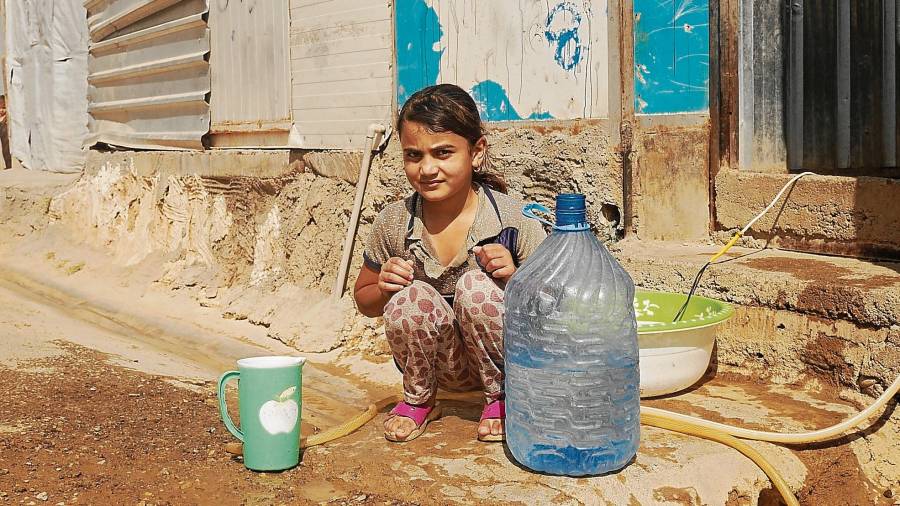Una de las imágenes de la exposición que muestra la dura vida en unos de los campos de refugiados en Iraq. FOTO: Cedida