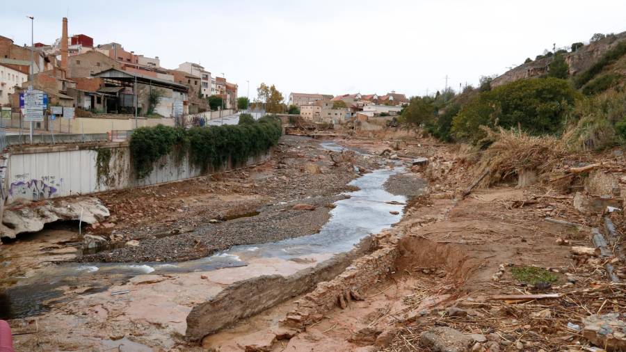 Imagen de los destrozos generados por los aguaceros del río Francolí durante el mes de octubre. FOTO: CEDIDA