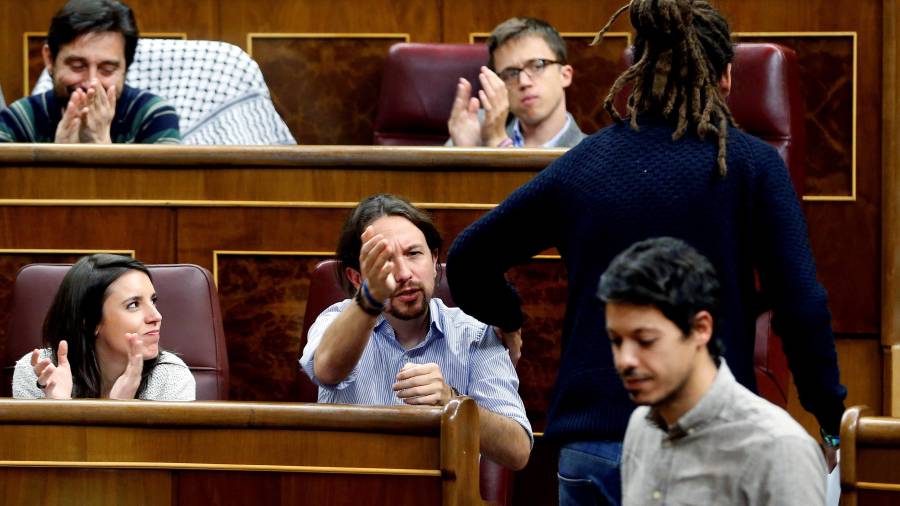 Los líderes de Podemos intentarán evitar que su postura en Catalunya les reste votos en España. FOTO: efe