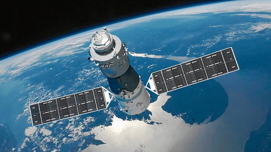 Una imagen del Tiangong-1, la estación espacial china a la deriva que se precipitará sobre la superficie de la Tierra. FOTO: cedida
