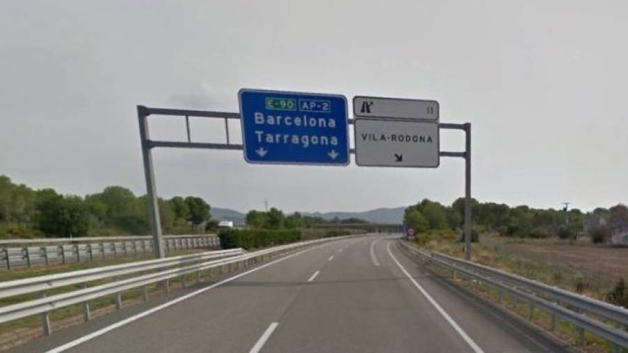 El accidente ha ocurrido en la autopista AP-2, en Vila-rodona.