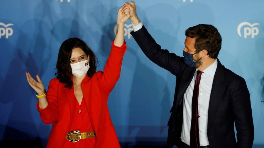 Isabel Díaz Ayuso y el PP han ganado las elecciones con más del doble de los logrados hace dos años. Foto: EFE