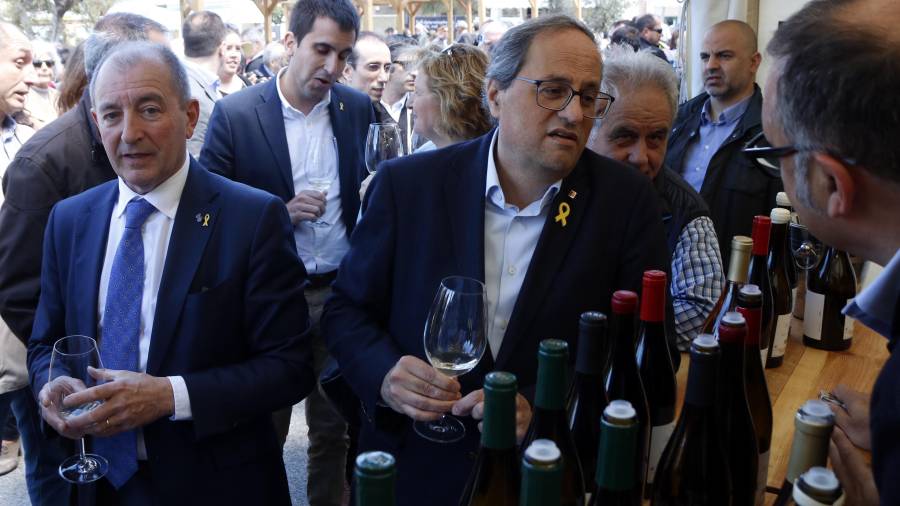 El president de la Generalitat, Quim Torra, a Falset. FOTO: ACN