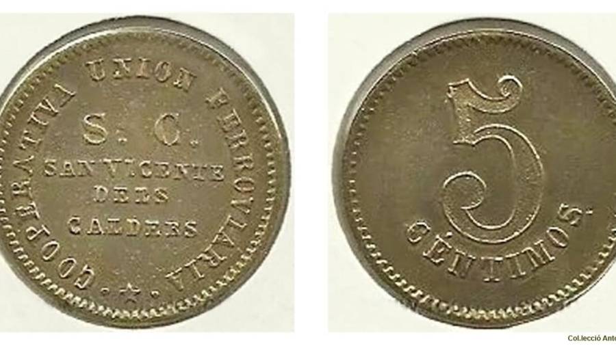 Las monedas ferroviarias de Sant Vicenç de Calders