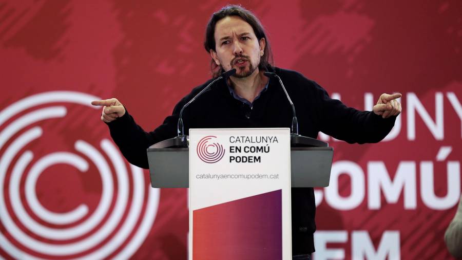 Pablo Iglesias dijo ayer que el soberanismo «quizás sin quererlo ha contribuido a despertar el fantasma del fascismo». FOTO: EFE