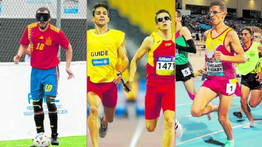 Youssef el Hadaoui, Gerard Descarrega y Yassine Ouhdadi son las opciones de medalla tarraconenses en los Paralímpicos. FOTOS: Cedidas