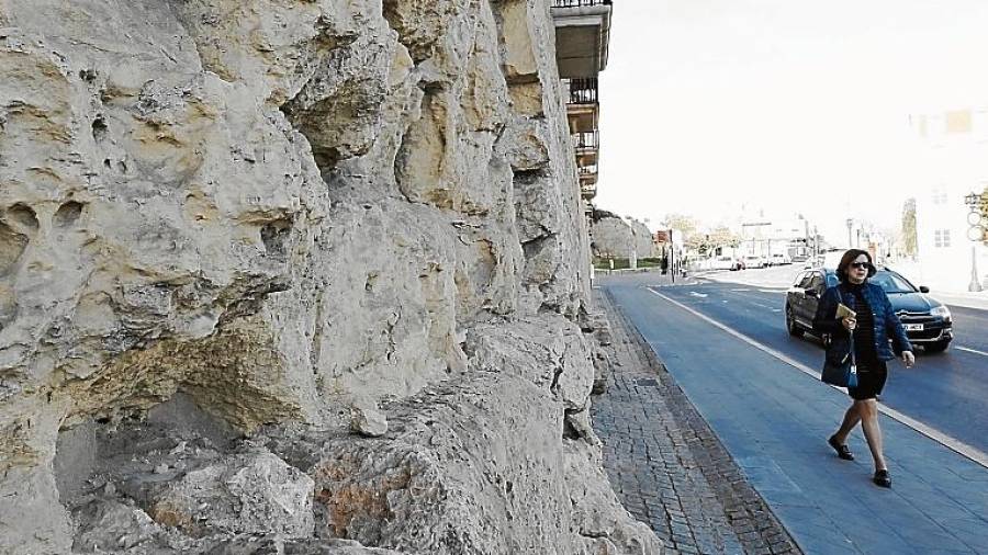 El tramo de la muralla en Sant Antoni. FOTO: Pere Ferré