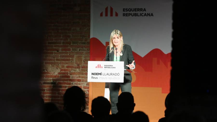 Noemí Llauradó, durante su intervención de este jueves en Cal Massó. FOTO: Alba Mariné