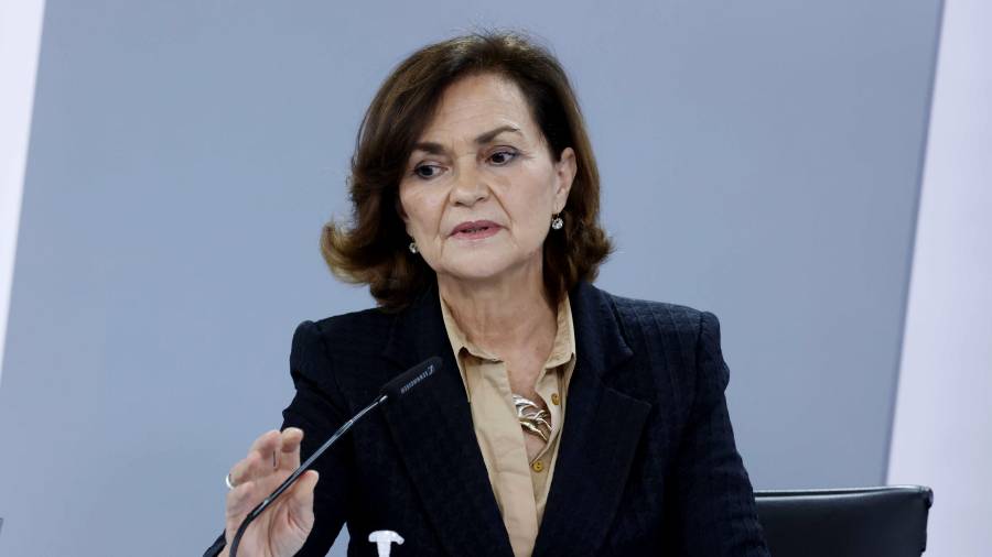 La Vicepresidenta Primera del Gobierno, Carmen Calvo. FOTO: EFE