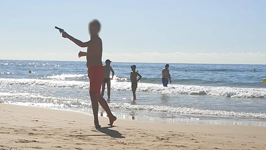Imagen captada esta mañana en la playa de L'Arrabassada de Tarragona. FOTO: DT