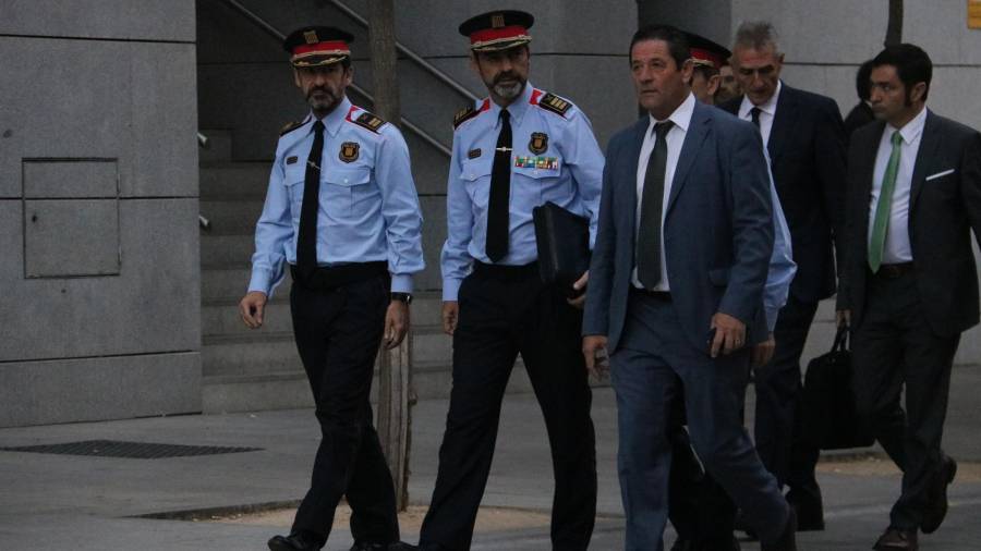 El Major dels Mossos, Josep Lluís Trapero, a les portes de l'Audiència Nacional. Foto: ACN